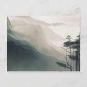 ムーディマウンテンダークエステティックウッドランド結婚ズ ポストカード (裏面)