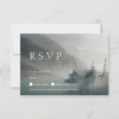 ムーディマウンテンダークエステティックウッドランド結婚ズ 出欠カード (正面)