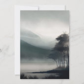 ムーディマウンテンダークエステティックウッドランド結婚ズ 招待状 (裏面)