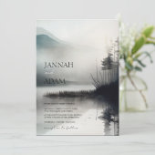 ムーディマウンテンダークエステティックウッドランド結婚ズ 招待状 (スタンド正面)