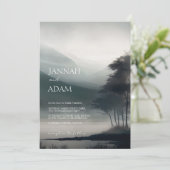 ムーディマウンテンダークエステティックウッドランド結婚ズ 招待状 (スタンド正面)