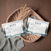 ムーディマウンテンフォレストレイクサイドウェディングRSVP カード