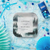 ムーディマウンテンムーンライトパイン結婚フォレス ペーパープレート (パーティー)