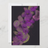 ムーディモダンーダークパープルオーキズリース結婚ズ 招待状 (裏面)