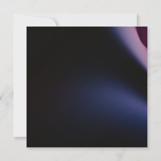 ムーディモダンーブラックダークパープルフレームブライダルシャワー 招待状 (裏面)