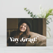 ムーディモダンーミニマル写真卒業 案内状 (スタンド正面)