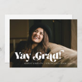 ムーディモダンーミニマル写真卒業 案内状 (正面/裏面)