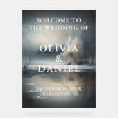 ムーディモダンー冬の結婚式へようこそ アクリルサイン (正面)