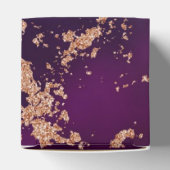 ムーディラグジュアリーマーブル |深いパープルとティール(緑がかった色)バラ金ゴールド フェイバーボックス (上部)