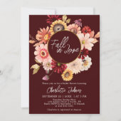 ムーディリース秋インラブブルゴーニュブライダルシャワー 招待状 (正面)