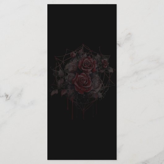 ムーディレッドフローラエレガントスカルゴシック結婚ズのメニュー メニュー (裏面)