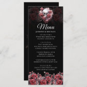 ムーディレッドフローラエレガントスカルゴシック結婚ズのメニュー メニュー (正面/裏面)