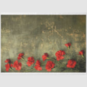 ムーディロマンチックな緋色カーネスグリーンパティナ 薄葉紙 (正面)