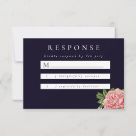 ムーディヴィンテージピンクピ結婚オニー 出欠カード