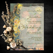 ムーディヴィンテージフローラロココ結婚リバイバル 招待状