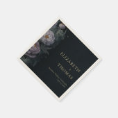 ムーディヴィンテージ薄紫牡丹フローラエレガントな結婚式 スタンダードカクテルナプキン (角)