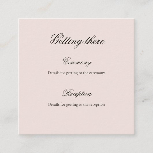 ムーディヴィンテージ フラワーの結婚式の詳細情報 エンクロージャーカード (正面)