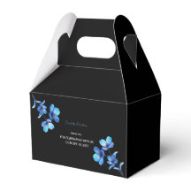 ムーディーなダークブルーの花嫁エスケープ記念品ボックス