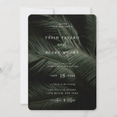 ムーディーなトロピカルウェディング 招待状 (正面)