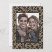 ムーディーなヴィンテージ フラワー ウェディング セーブ ザ デート ブラック セーブザデート (裏面)