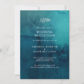 ムーディーな海洋水彩ウェディングパーティー招待状 招待状 (正面)