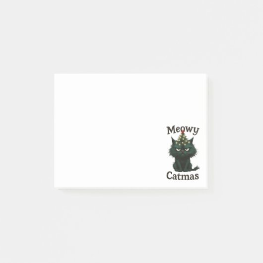 ムーディーな猫のクリスマス ポストイット (正面)