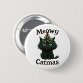 ムーディーな猫のクリスマス 缶バッジ (正面&裏面)