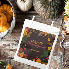 ムーディーな秋の植物_Friendsgiving_パーティー フェイバーバッグ