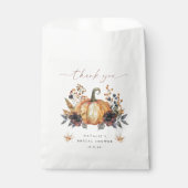 ムーディーな秋の花のブライダルシャワー フェイバーバッグ (正面)