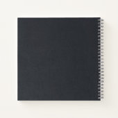 ムーディーインク チャコールゴールド 抽象画 ID988 ノートブック (裏面)