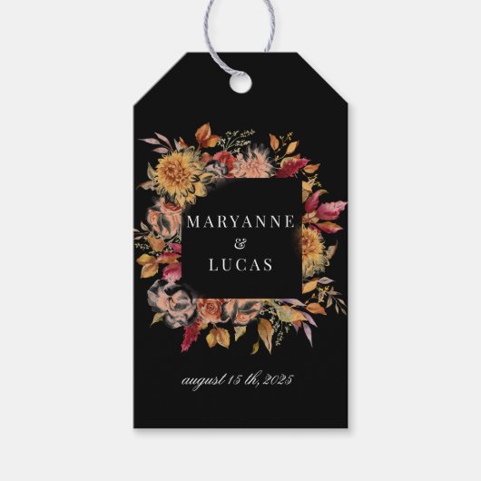 ムーディーオータム フローラル モノグラム ギフトタグ (正面)