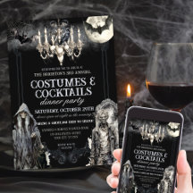ムーディーゴシックハロウィンコスチュームカクテルパーティー