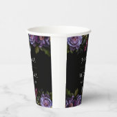 ムーディーゴシックパープルフラワーの結婚式 紙コップ (右)