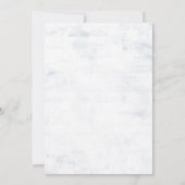 ムーディーゴシックフラワーリース、ネイビーとブッシュ 招待状 (裏面)