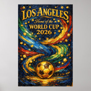 ムーディージュエルアートプリント ロサンゼルス サッカーの街 ポスター