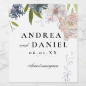 ムーディージュジェルトーン結婚フローラ ワインラベル (シングルラベル)