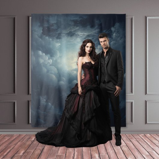 ムーディースゴシックフルムーンナイトスカイXLarge タペストリー