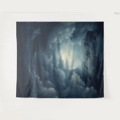 ムーディースゴシックフルムーンナイトスカイXLarge タペストリー (正面(横))