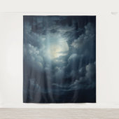 ムーディースゴシックフルムーンナイトスカイXLarge タペストリー (正面)