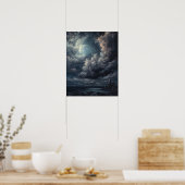 ムーディースゴシックムーンアートプリントポスター ポスター (キッチン)