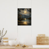 ムーディースゴシックムーンアートプリントポスター ポスター (キッチン)