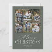 ムーディーススプルースグリーンフォトコラージュ シーズンカード (正面)