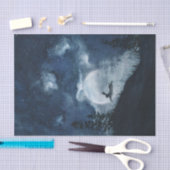 ムーディースブルーナイトスカイ満月の切り離し 薄葉紙 (クラフト)