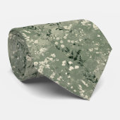 ムーディースージグリーンワイルドフラワー結婚パーソナライズされたズ ネクタイ (ロール)