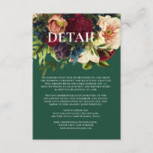 ムーディーズフローラブルゴーニュ結婚とエメラルドの詳細 エンクロージャーカード (正面)