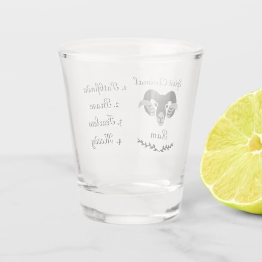 ムーディーズ族牡羊トーテムスピリットアニマル ショットグラス (裏面)