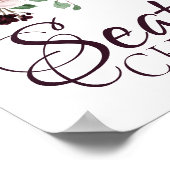 ムーディーパッション | ドラマチックパープルワインローズシーティング ポスター (角)