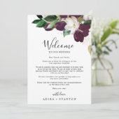 ムーディーパープルの結婚式ウェルカムレター&スケジュール (スタンド正面)