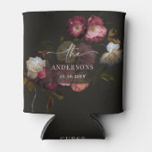ムーディーフラワーズの結婚式 オーダーメイド ダーク 缶クーラー (正面)