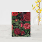 ムーディーフラワーズ ブラック＆バーガンディ ヴィンテージ モノグラム カード (黄色い花)